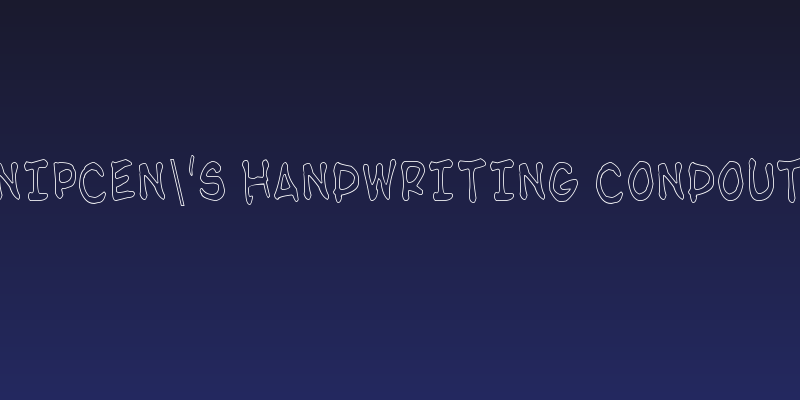 NipCen's Handwriting CondOut Social Header