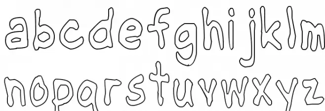 NipCen's Handwriting CondOut Fonte MINÚSCULAS