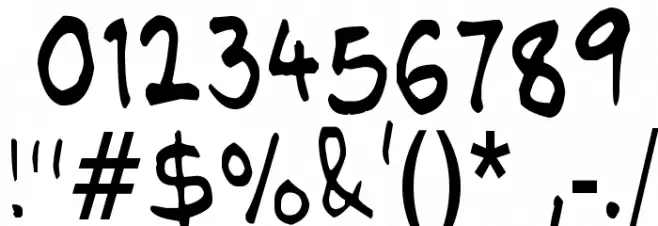 NipCen's Handwriting Condesnsed Font OTHER CHARS