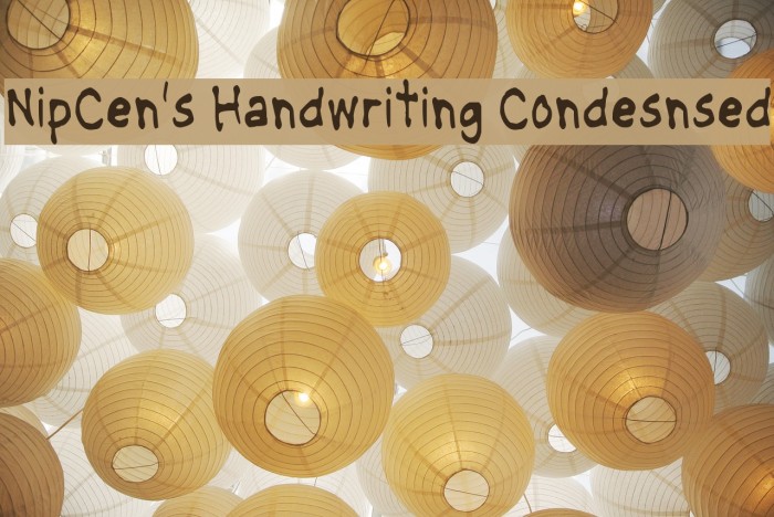 NipCen's Handwriting Condesnsed Example 1