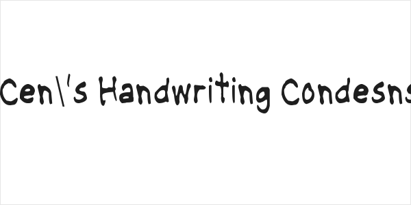 NipCen's Handwriting Condesnsed Logo