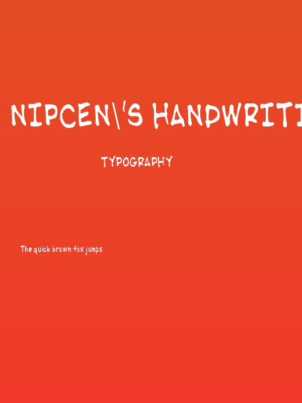 NipCen's Handwriting Condesnsed Poster