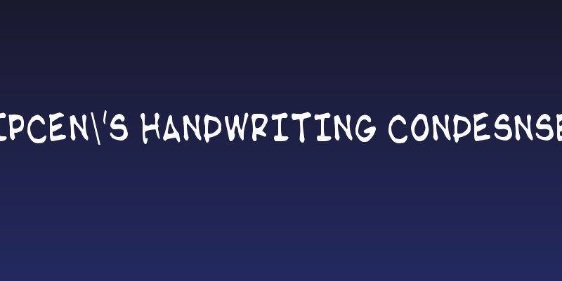 NipCen's Handwriting Condesnsed Social Header