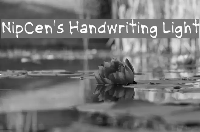 NipCen's Handwriting Light Font examples