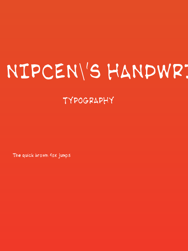 NipCen's Handwriting Light Poster