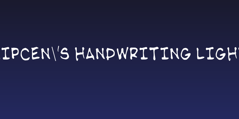 NipCen's Handwriting Light Social Header