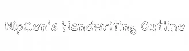 NipCen's Handwriting Outline  Fuentes Gratis Descargar