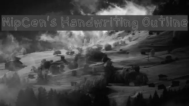 NipCen's Handwriting Outline Font examples