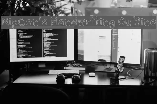 NipCen's Handwriting Outline Font examples
