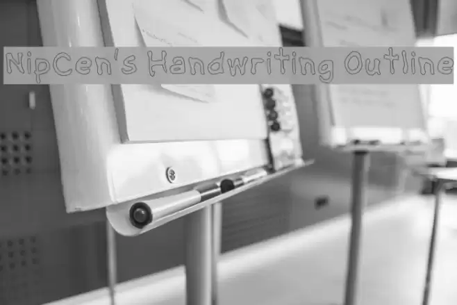 NipCen's Handwriting Outline Font examples