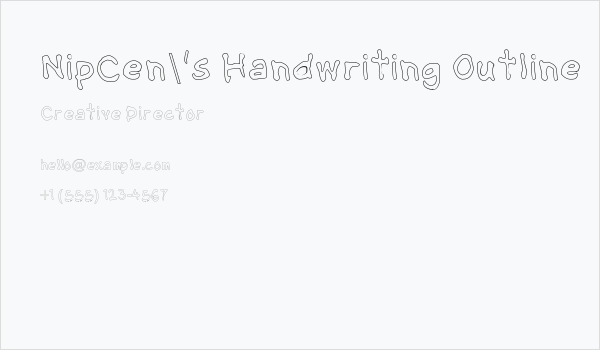 NipCen's Handwriting Outline Business Card