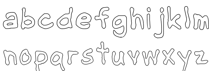 NipCen's Handwriting Outline Font LOWERCASE