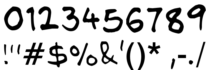 NipCen's Handwriting Regular Font OTHER CHARS