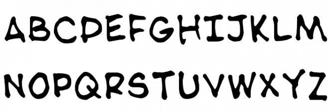 NipCen's Handwriting Regular フォント 大文字