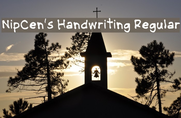 NipCen's Handwriting Regular Font examples