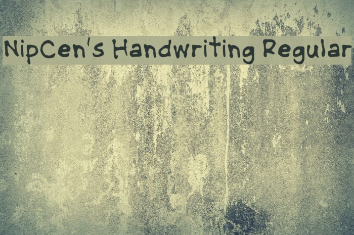 NipCen's Handwriting Regular Font examples