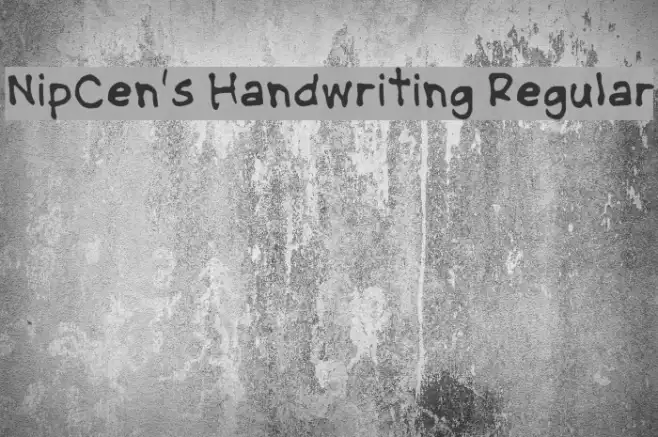 NipCen's Handwriting Regular Example 2