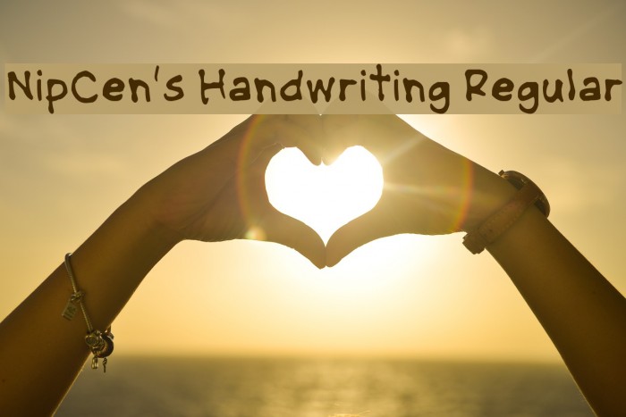 NipCen's Handwriting Regular Font examples