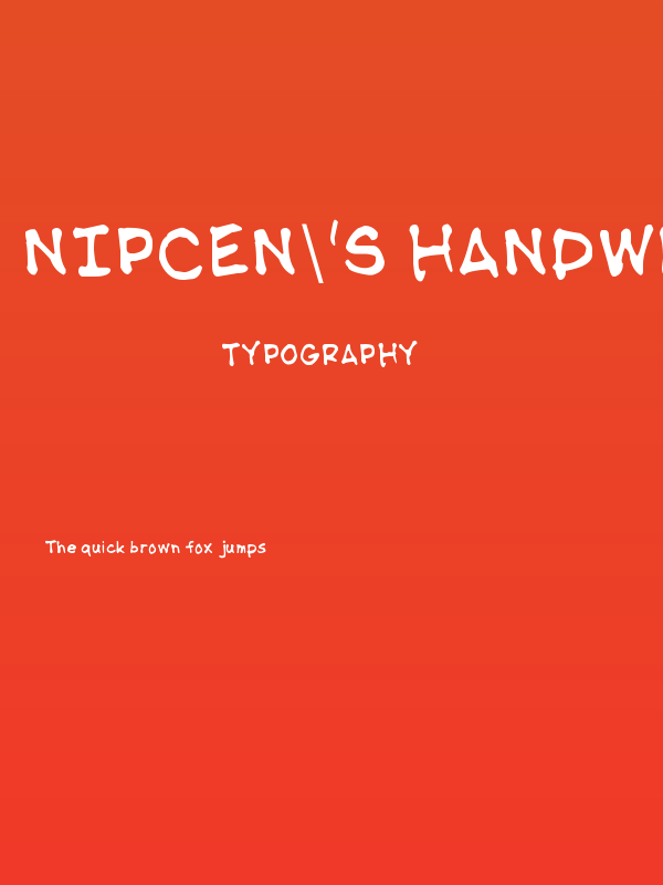 NipCen's Handwriting Regular Poster