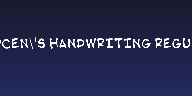 NipCen's Handwriting Regular Social Header
