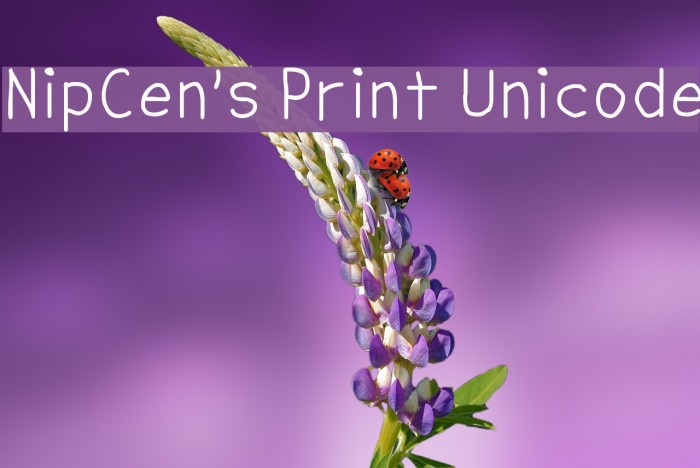 NipCen's Print Unicode Font examples