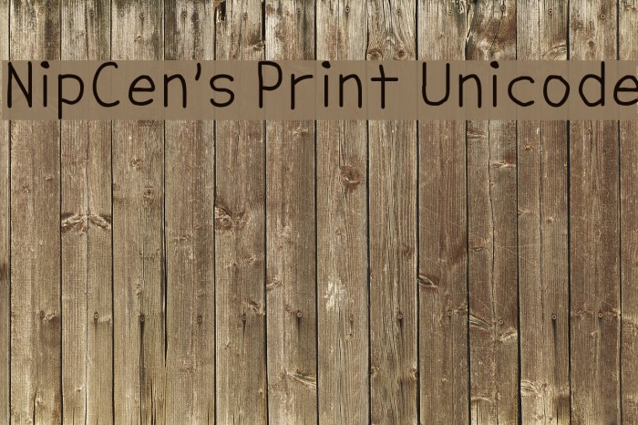 NipCen's Print Unicode Font examples