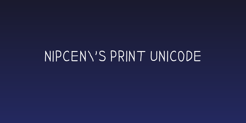 NipCen's Print Unicode Social Header