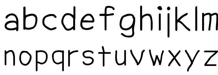 NipCen's Print Unicode Font LOWERCASE