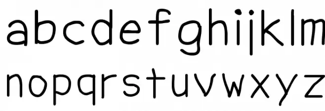 NipCen's Print Unicode Font LOWERCASE