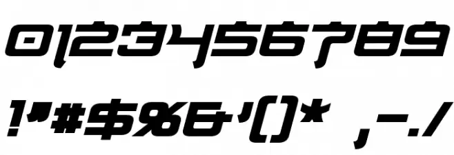 Nippon Tech Bold Italic Font OTHER CHARS