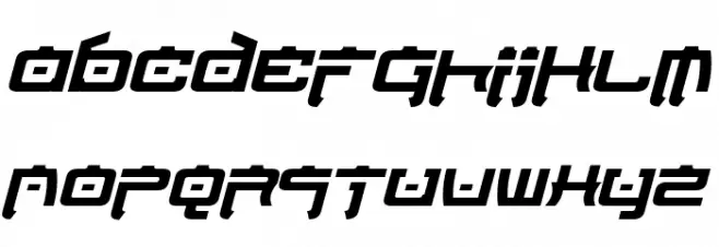 Nippon Tech Bold Italic Schriftart Groß