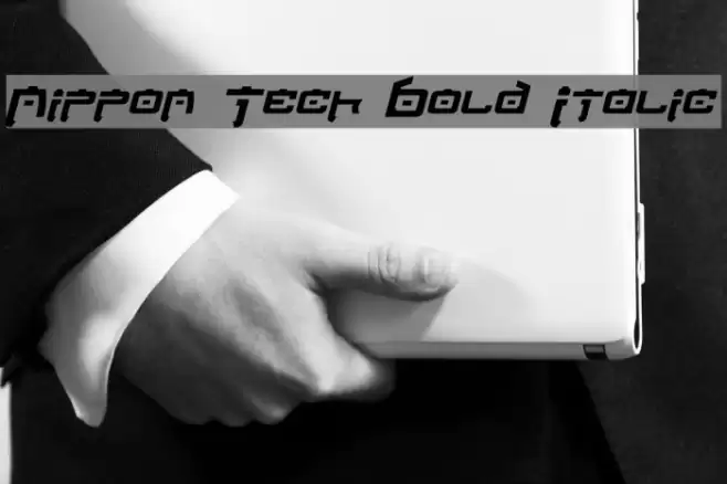 Nippon Tech Bold Italic Font examples