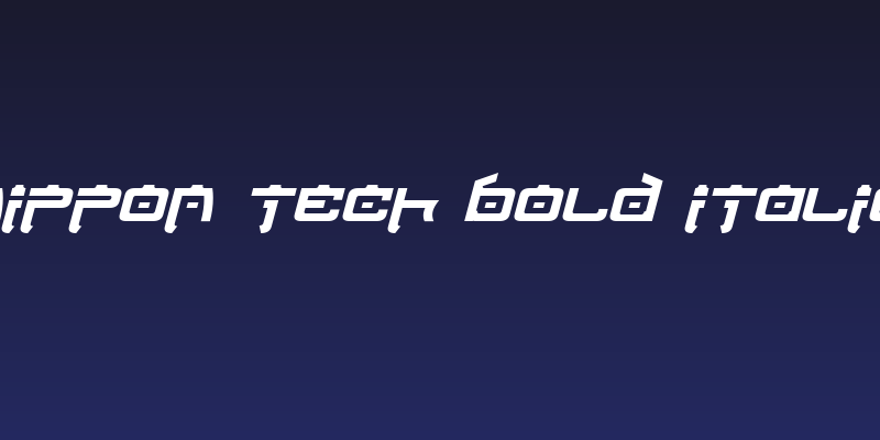 Nippon Tech Bold Italic Social Header