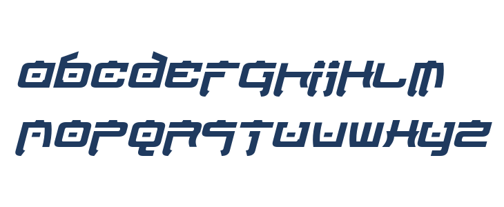 Nippon Tech Bold Italic Lowercase