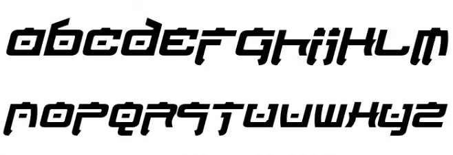 Nippon Tech Bold Italic 字体 小写