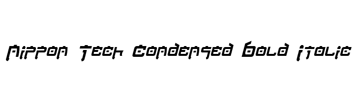 Nippon Tech Condensed Bold Italic  font caratteri gratis