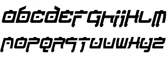 Nippon Tech Condensed Bold Italic Fonte MAIÚSCULAS