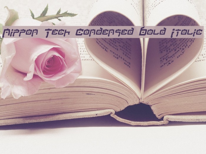 Nippon Tech Condensed Bold Italic Example 1