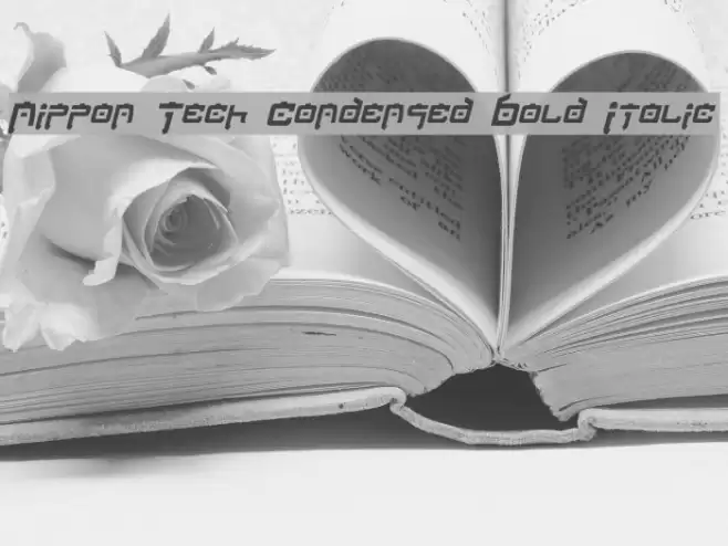 Nippon Tech Condensed Bold Italic Font examples