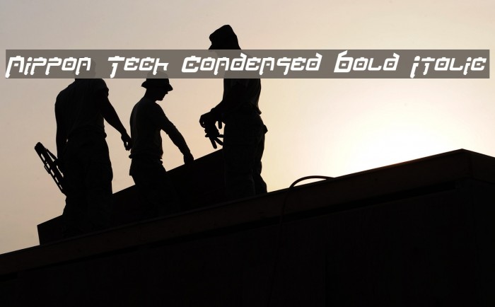 Nippon Tech Condensed Bold Italic Example 2