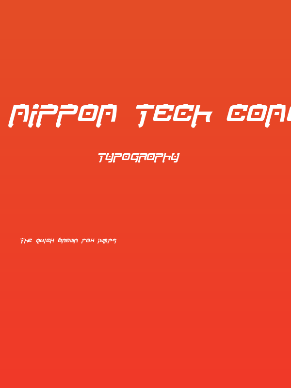 Nippon Tech Condensed Bold Italic Poster