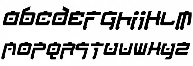 Nippon Tech Condensed Bold Italic 字体 小写