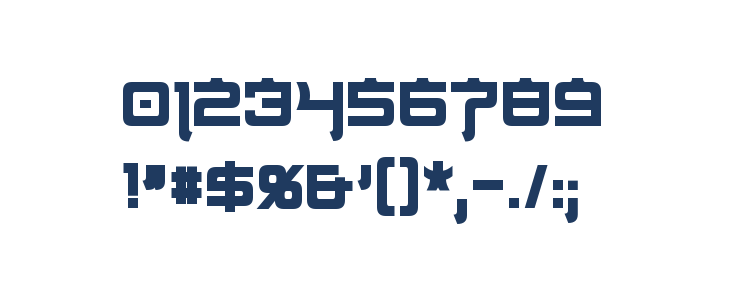 Nippon Tech Condensed Bold Other Characters