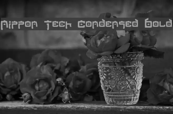 Nippon Tech Condensed Bold Font examples