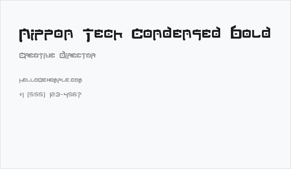 Nippon Tech Condensed Bold Business Card
