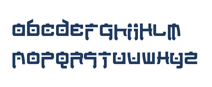 Nippon Tech Condensed Bold Lowercase