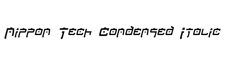 Nippon Tech Condensed Italic  Frei Schriftart Herunterladen