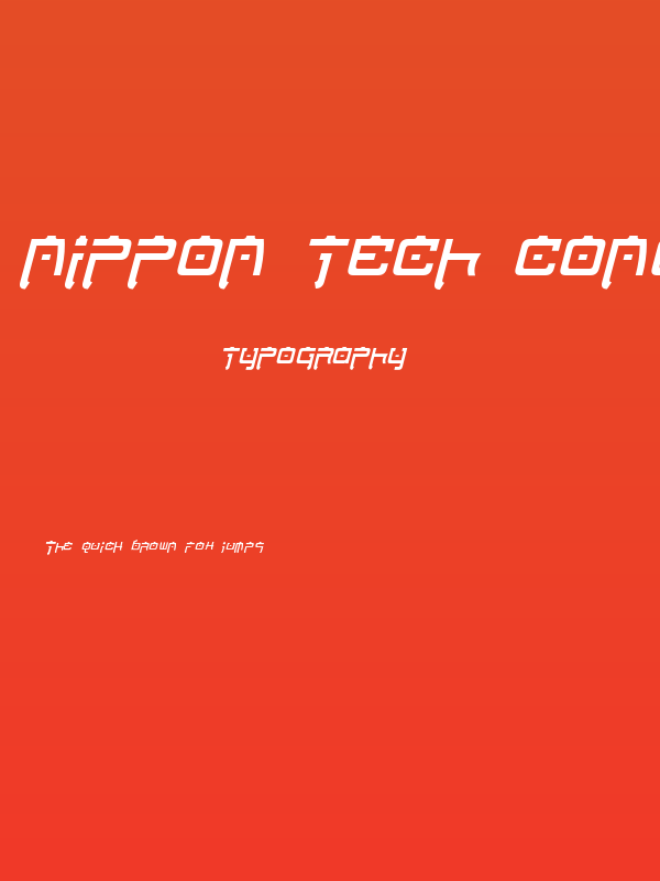 Nippon Tech Condensed Italic Poster