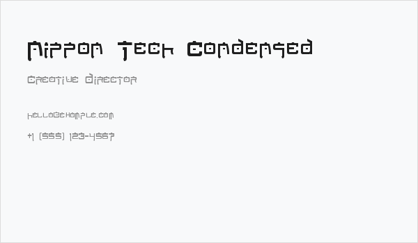 Nippon Tech Condensed Business Card