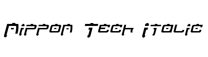 Nippon Tech Italic  Free Fonts Download